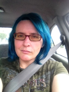 Me, with freshly blued hair